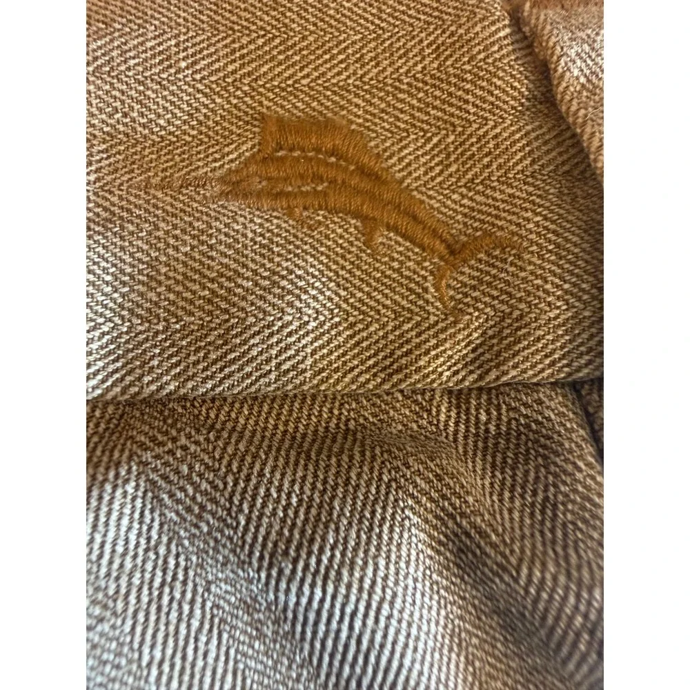 Tommy Bahama Silk Cotton Pleated Dress Pants Tan Khaki 38x34 Straight Leg